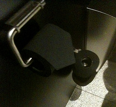 black toilet paper